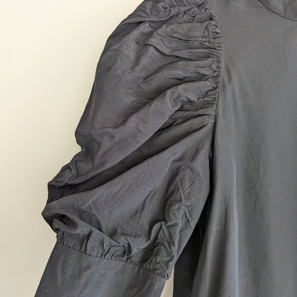 & OTHER STORIES Puff Shoulder Mock Neck Blouse - Picture 6 of 11